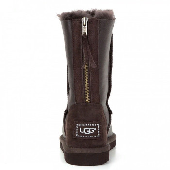 UGG Short Zip Metallic Chocolate