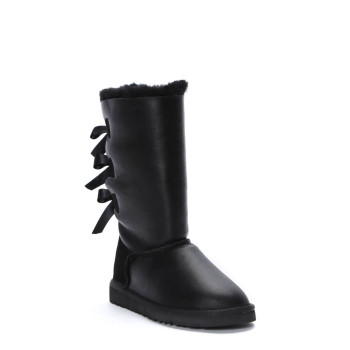 UGG Bailey Bow Tall Metallic Black