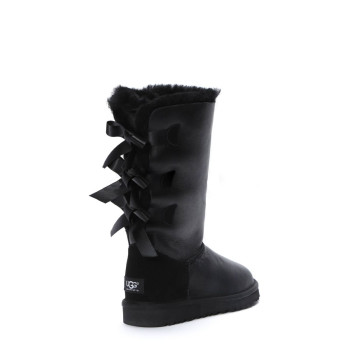 UGG Bailey Bow Tall Metallic Black