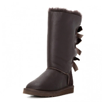UGG Bailey Bow Tall Metallic Chocolate