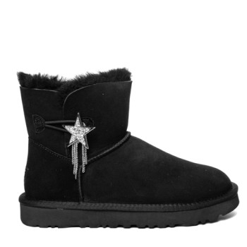 UGG Mini Bailey Button Star Black UGG Mini Bailey Button Star Black