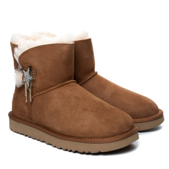 UGG Mini Bailey Button Star Chestnut UGG Mini Bailey Button Star Chestnut