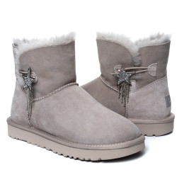 UGG Mini Bailey Button Star Grey UGG Mini Bailey Button Star Grey