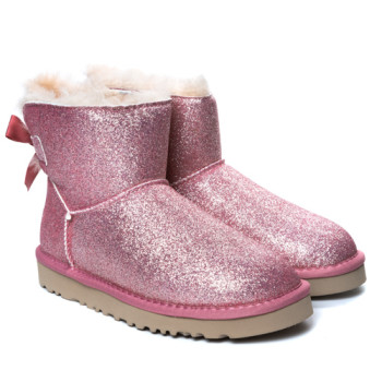 UGG Bailey Bow Mini Sparkle Boot Pink