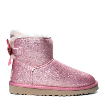 UGG Bailey Bow Mini Sparkle Boot Pink