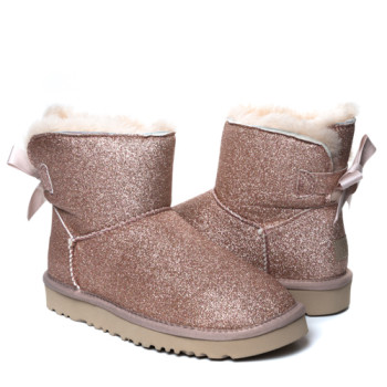 UGG Bailey Bow Mini Sparkle Boot Dusk