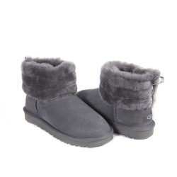UGG Classic Mini Fluff Quilted Boot Grey